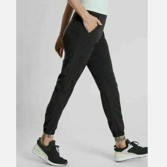 Athleta Brooklyn Black Camo Jogger Pant Size 6 - Picture 5 of 10